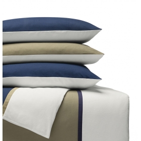 Brushed Cotton Duvet Cover Sets, with Braiding - Edelbiber Mit Zierband from Cotonea - Organic Cotton, With Band